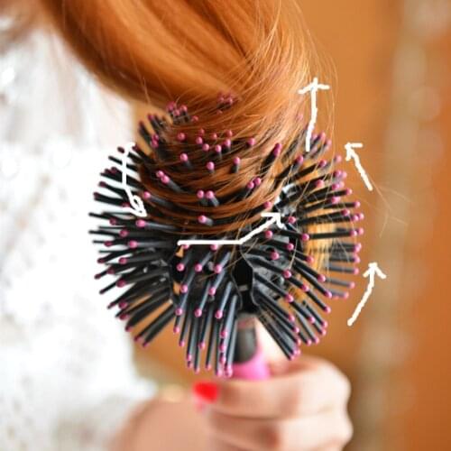 3D Curly Hair Comb Bomb Spherical Curl Massage Comb 360° Styling Salon Round Hair Curler Hairbrush For Women Men Tool