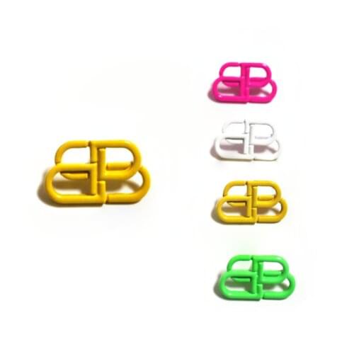 Metal Alloy Trendy Temperament Geometric Double-B Word Letters Pendant Earrings Charm Earrings Jewelry Anniversary Gifts