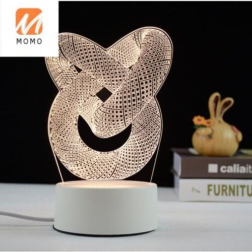 Led Small Night Lamp Creative Novelty Product Charging Colorful Remote Control New Acrylic Lamp USB Gift
