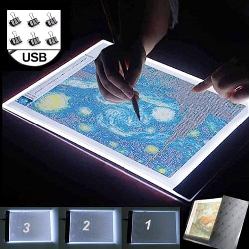 A4 Size Led Light Pad Eye Protection Easier for Diamond Painting Embroidery Sale Three Level Dimmable Painting Pad Pragmatic