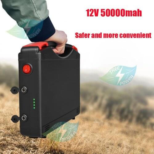TP Rechargeable 12V 50Ah Lithium ion potable battery for power supply+5A Charger