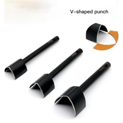 High carbon steel V-shaped punch V-shaped punch belt tail cut handmade DIY belt cut belt belt tail cut leather production tool