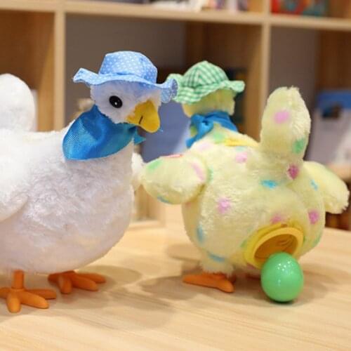Laying Egg Hen Funny Chicken Toy Plush Hen Shocked Joke Baby Gift Child Anti-Stress Gadget Fun Game Educational Toy