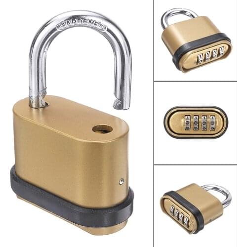 Weatherproof Security Four-digit Number Code Password Combination Zinc Alloy Lock Padlock Hardware Accessories