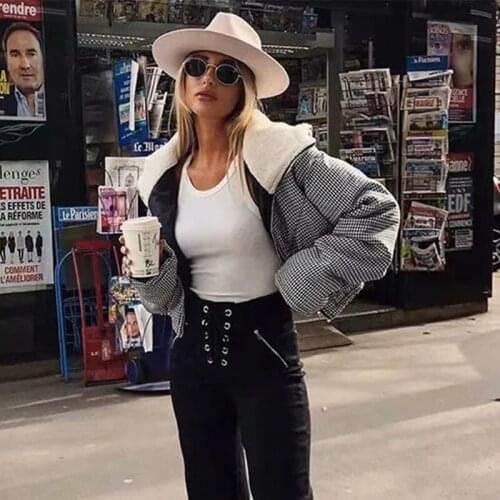 Casual thick parka overcoat Winter warm jacket coat women padded outerwear coats streetwear lambswool jacket coat female