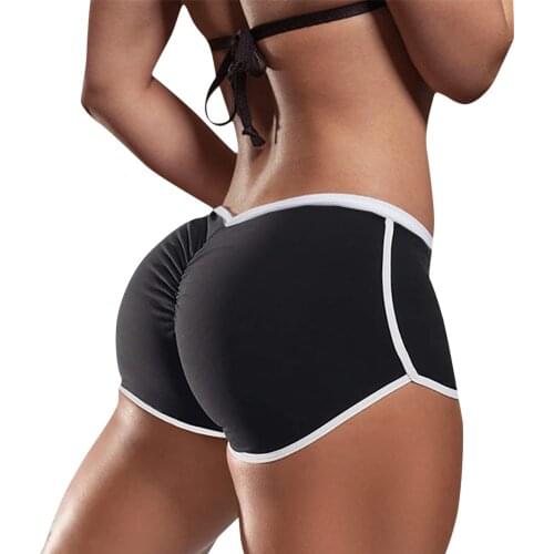 Womens Low Waist Stretch Slim Sports Yoga Running Pants Sexy Pleated Shorts Pleated Shorts Low Waist Sports Yoga Running Pants