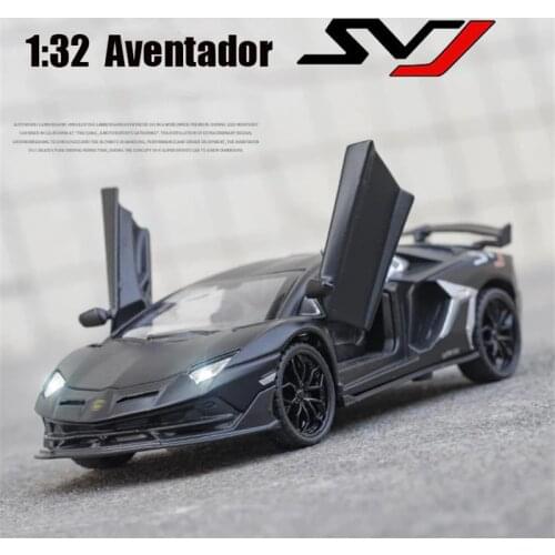 1:32 Aventador SVJ Diecast Alloy Car Model Diecasts Toy Vehicles Car Model Sound Light Collection Toys for Children Gift