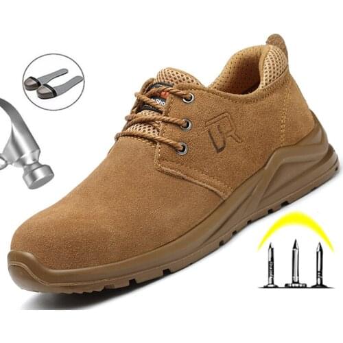Wear-resistant Work Shoes Mens Safety Boots Spark Proof Safety Shoes With Steel Toe Cap Anti-smashing Work Boots Mens Footwear