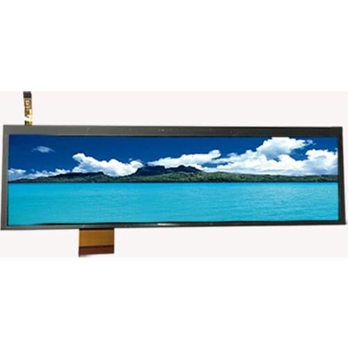 9.8 inch 1280*320 LVDS interface Landscape bar type TFT LCD super High brightness Outdoor sunlight readable No EOL