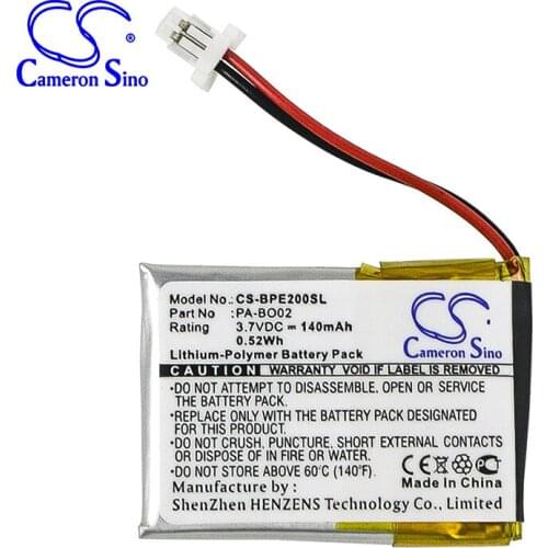 Cameron Sino 140mah battery for BANG & OLUFSEN EarSet 2 PA-BO02 batteries
