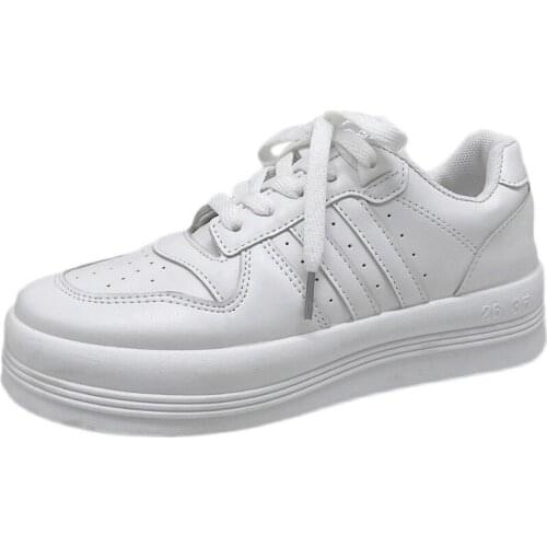 White Shoes Girl Cute Big Toe Shoes New Casual Sports Shoes Simple Lace Sneakers Women shoes