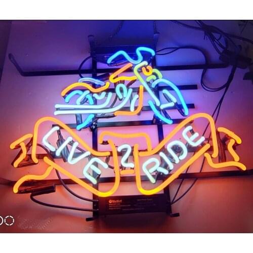 Decorative Light Neon Bulbs Lights HIGH LIFE LIFE NUDES Neon LIVE RIDE Lamp Enseigne Lumineuse Decorate Moto Handmade glass TUBE