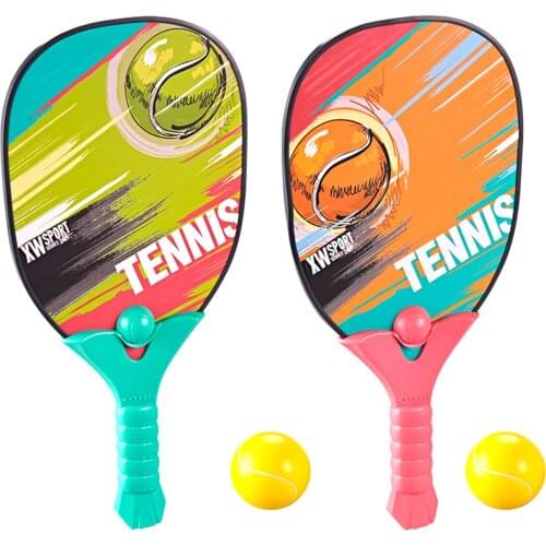 Kids Tennis Racket With Balls Safe Outdoor Beach Playing Portable Beginner Sport Toy Outdoor Sports Equipment Toys