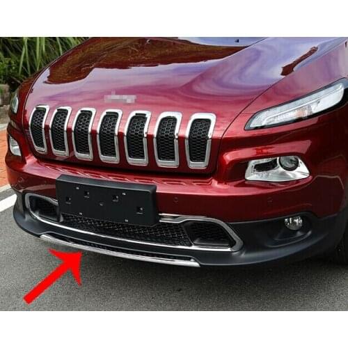 For Jeep Cherokee Limited 2014-2017 ABS Chrome Front Bumper Cover Trim
