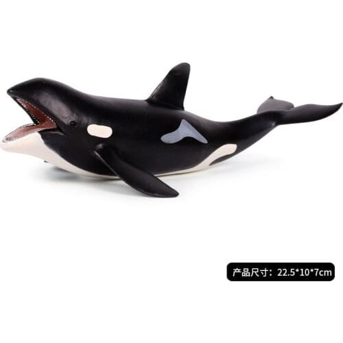 Large Killer Whale Grampus Orca Figure Miniature Sea Animal Model Simulation Marine Animal Fish Model Kids Gift Toy Decor
