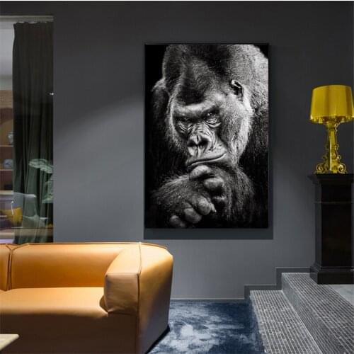 GOODECOR Orangutan Canvas Painting Animals Wall Art Posters and Prints Monkey Pictures for Living Room Home Decor Frameless
