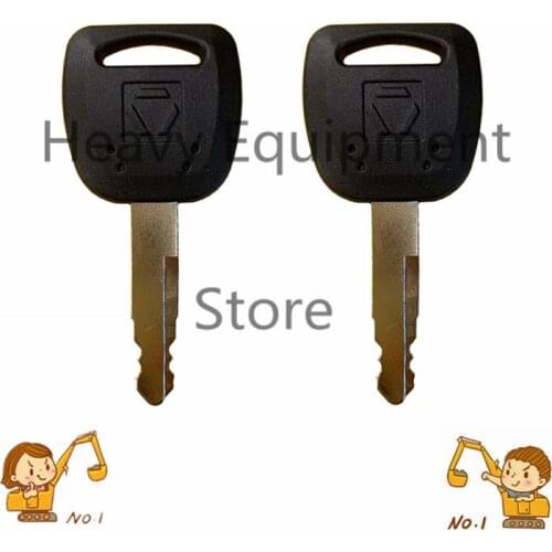 2 PCS Key For XCMG Xugong Excavator Fit 55/60/75D/80/150/215
