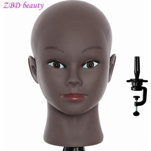 Mannequin Head For Display Hairstyling Wigs StandDoll Head Without Hair Bald Mannequin Head Cosmetology Practice