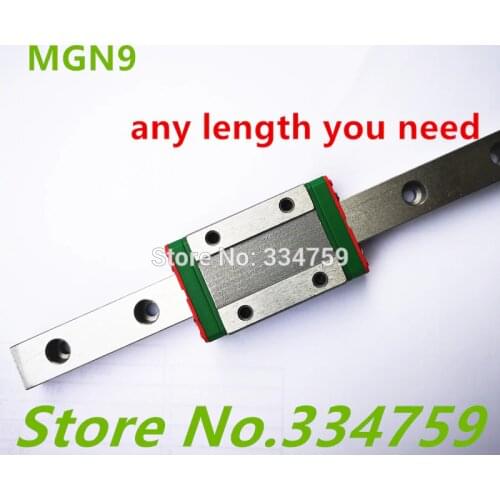 Miniature Linear Guide MGN9 200mm 9mm linear rail slide set: 1 pc MGN9-L200mm rail+1 pcs MGN9H or MGN9C carriage cnc parts