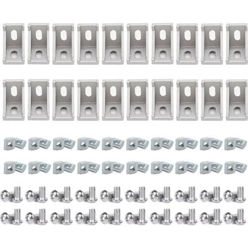 2020 2028 Series Aluminum Profile Connector Corner Brace Set, Aluminum Corner Bracket for 2020 Aluminum Extrusion Profile Rail