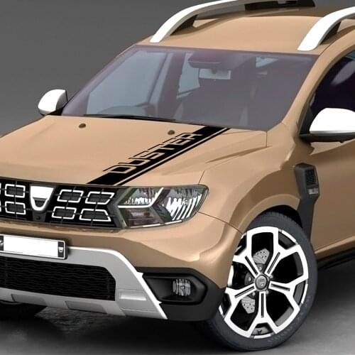 Car Hood Stickers For Dacia Renault Duster Free shipping Auto Sport Stripes Car Styling Decor Auto Vinyl Decals Car Accessories
