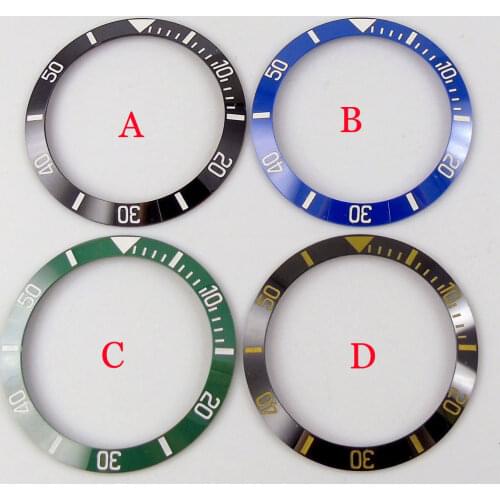 New Blue/Green Ceramic 38mm Watch Bezel Insert Ring for 40mm SUB Wristwatch