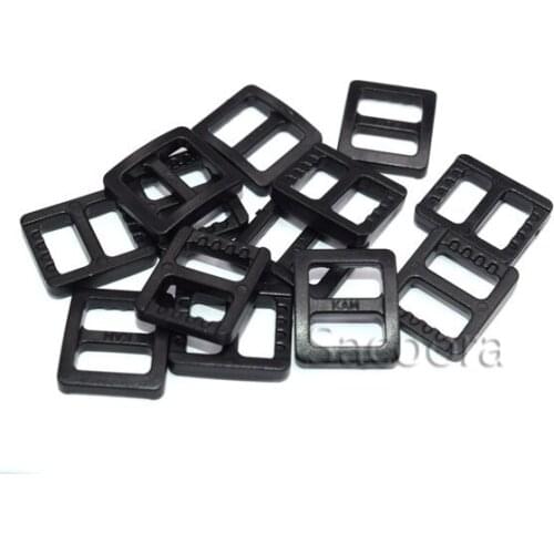 1000pcs 3/8" Plastic Slider Tri-Glide Adjust Buckles Backpack Straps Webbing 10mm Black