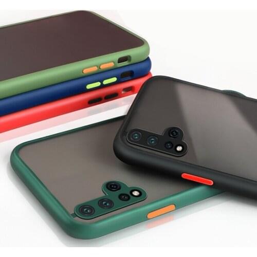 Shockproof Armor Matte Case For Huawei Nova 5 Pro Soft Hard PC Cover For Huawei Nova 5Pro Silicone Bumper Phone Cases