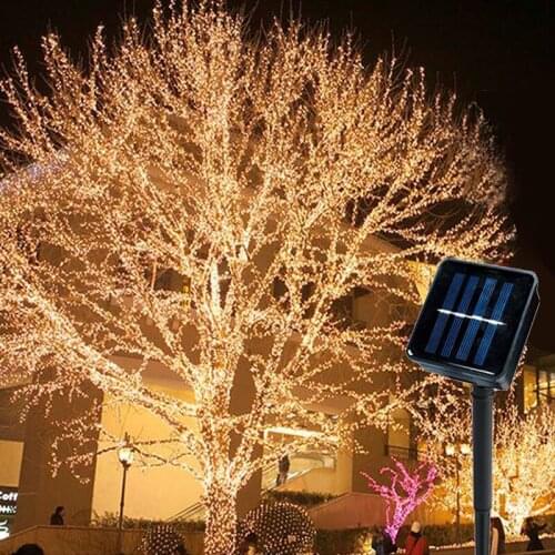 LED Outdoor Solar Lamp String Lights 100/200 LEDs Fairy Light Holiday Christmas Party Garland Solar Garden Waterproof