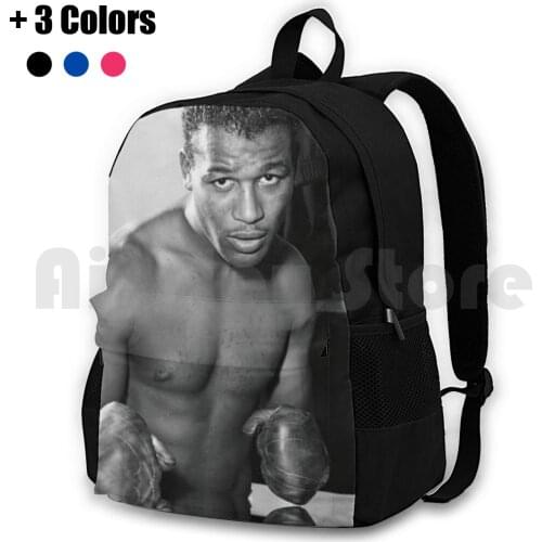 Sugar Ray Robinson Outdoor Hiking Backpack Waterproof Camping Travel Sugar Ray Robinson Boxing Fighting Combat 1940S 40S Retro