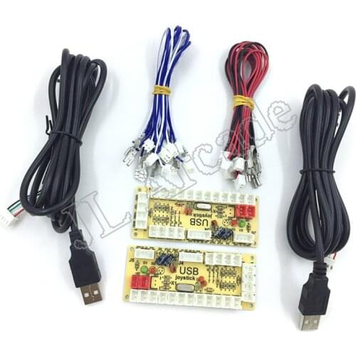 FULL- Zero Delay Arcade USB ENCODER PC TO JOYSTICK FOR 5PIN JOYSTICK & 2.8MM BUTTON