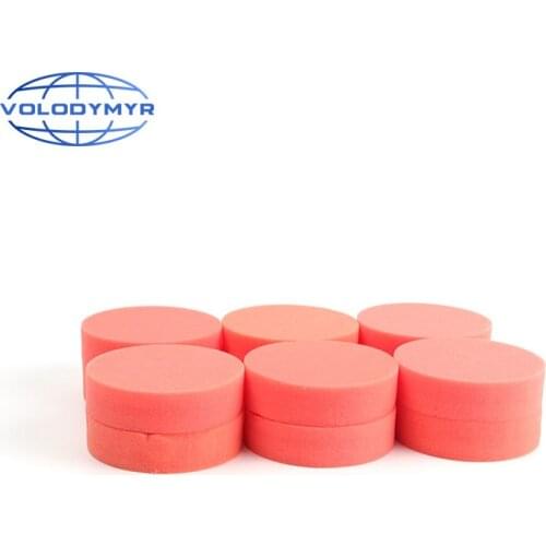Wax Sponge Applicator Pad Red Round 12pcs Diameter 9.8cm Detailer for Car Cleaning Auto Care Carwash Carcleaning Detail