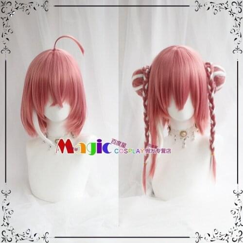 VTuber Sasaki Saku Cosplay Wig Gamers Girls Virtual Youtuber Pink White Mixed Heat Resistant Synthetic Hair Halloween Carnival P