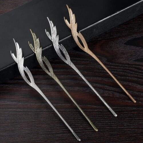 Fashion Metal Hair Pin For Women Girls Vintage Hair Stick Pick Chinese Style Chopsticks Hairpin Jewelry Accessories