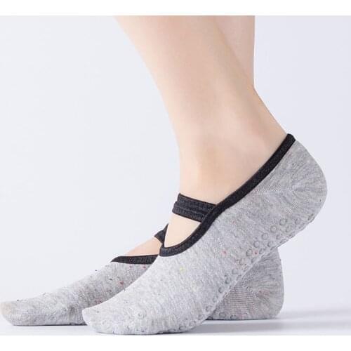 Five-Toed Cross Yoga Women Quality Bandage Anti-Slip Breathable Ladies Ballet Dance Cotton Elasticity Fitness Sports Yoga Socks