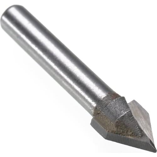 1pc 60 Degree CNC V Groove Router Bit 1/4" Shank Milling Cutter Engraving Wood Working Tool 6x10mm