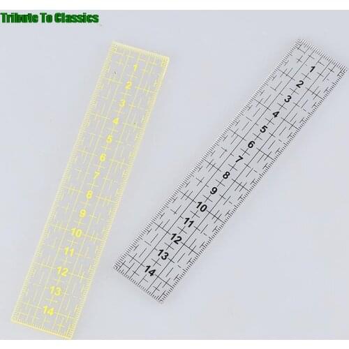 1pc Quilting Ruler Measuring Tool Patchwork Foot Sewing Aligned Ruler Grid Cutting Edge Tailor Craft 15*3cm