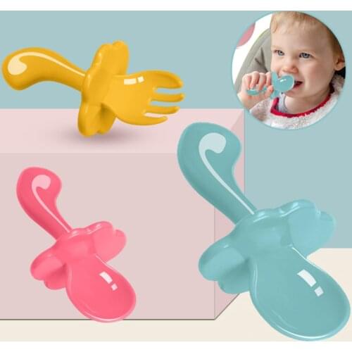 2pc Baby Spoon Feeding Cutlery Sets Kids Dishes Toddlers Infant Cloud Short Spoon Baby Training Spoon for Children Tableware New