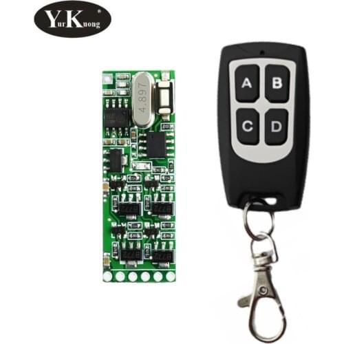 2A 4CH TTL Remote Control Module 4 channel Wireless Receiver Module High Level DC5V-12V Output 4ch VCC + ASK 4 CH Decoding Modul