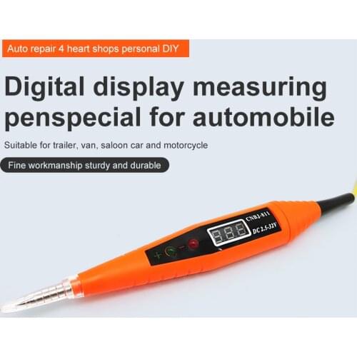 2.5-32V Car Digital Circuit Tester Pencil Electrical Diagnostic Tool Power Probe Voltage Test Car Accessories Professional Tool