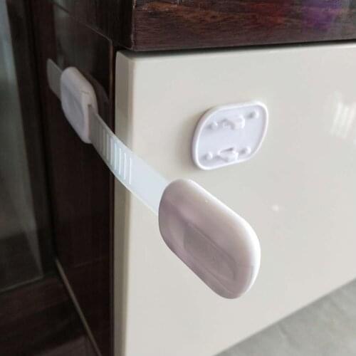 Baby Locks Flexible Strap Child Safety Locks Self-Adhesive Door Latches For Cabinet Drawer Toilet Seat Fridge Oven Dropshipping