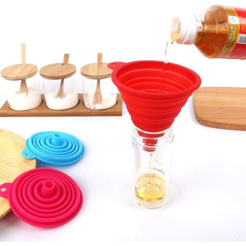 Large Collapsible Telescopic Funnel Food Grade Silicone Separator Funnel Kitchen High Temperature Kitchen Oil Leak