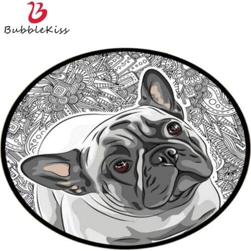 Bubble Kiss Nordic Style Round Carpet Carpets For Living Room Cartoon Dog Pattern Carpet Childrens Room Bedroom Decor Carpet