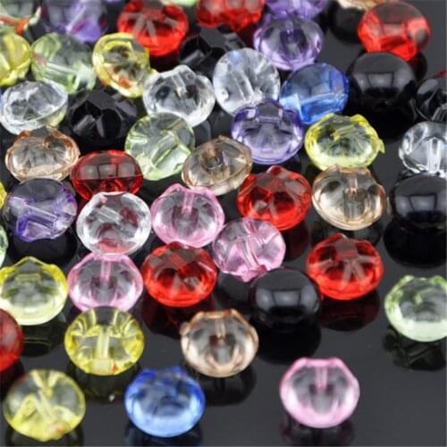 50/100pcs Colorful Plastic Button Hemispherical Straight hole PT20