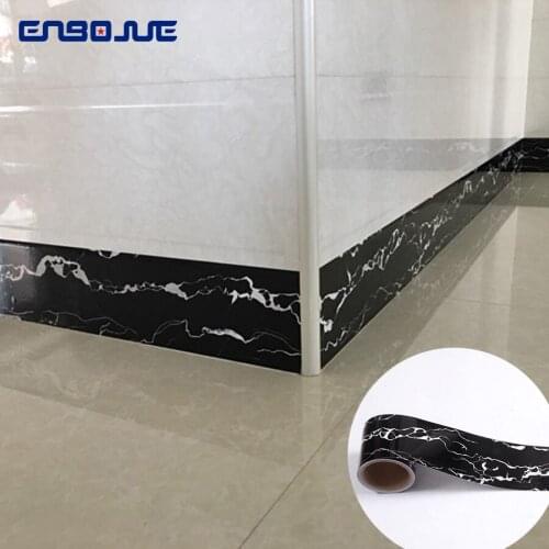 0.1x5M Tiles Decorative Stickers Adhesive Waterproof Kitchen Bedroom Floor Line Door Frame Marble Wall Sticker Border Wallpaper