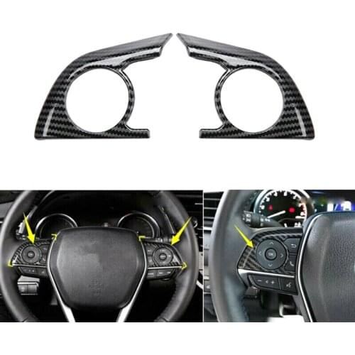 Car Steering Wheel Button Decorative Cover for Toyota 8Th Camry 18-20