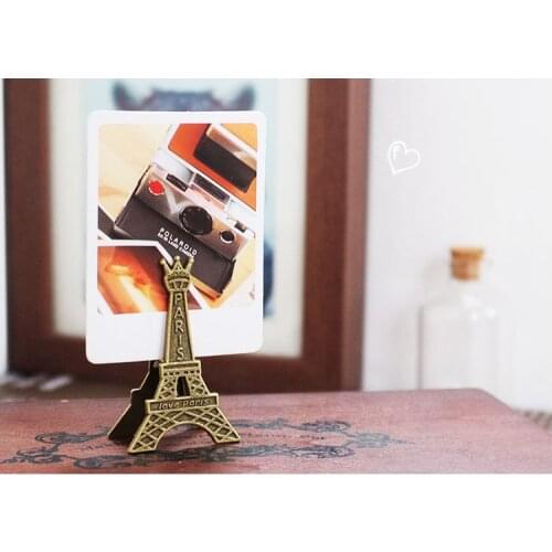 "Evening in Paris" Eiffel Tower Metal-Finish Place Card/Holder Wedding Supplies