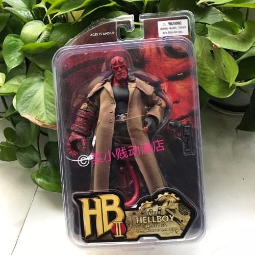 20cm 7'' Hellboy Action Figure Smoke Hellboy Wouded Horn Cool Collectible Model Toy