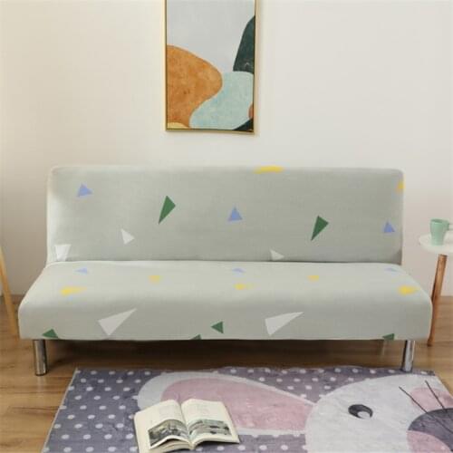 Elastic Geometric Spandex Armless Sofa Cover Removable and Washable All-Inclusive Folding Sofa Bed Cover Home Decor