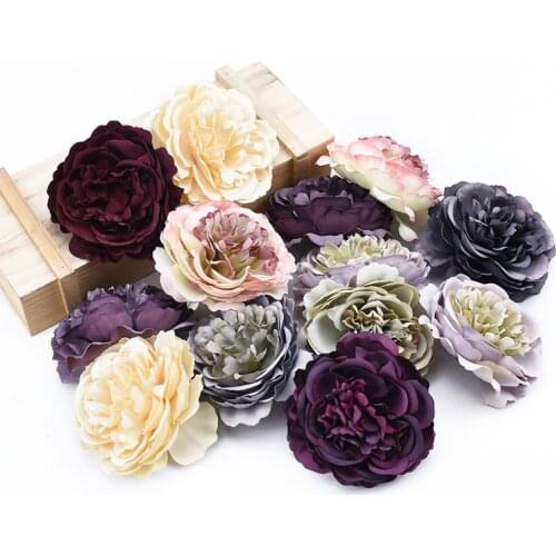 5/10PCS High Quality Retro Silk Peony Head Wall Wedding Bridal Accessories Clearance Gifts Party Home Decor Artificial Flower